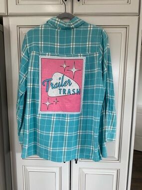 Blair Turquoise Plaid Button-Up Shirt